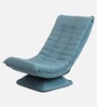 Nirvana Moon Fabric Swivel Chair With 360 Degree Rotation In Peacock Blue Colour