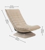  Nirvana Moon Fabric Swivel Chair With 360 Degree Rotation In Beige Colour