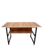 Study Table with open Storage in Light Brown Colour