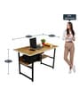 Study Table with open Storage in Light Brown Colour