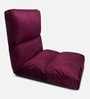  Reclining Cushion Fabric Lounge Chair  With Adjustable Back Support In Maroon Colour