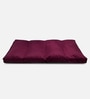  Reclining Cushion Fabric Lounge Chair  With Adjustable Back Support In Maroon Colour