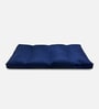  Reclining Cushion Fabric Lounge Chair  With Adjustable Back Support In Navy Blue Colour