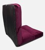  Reclining Cushion Fabric Lounge Chair  With Adjustable Back Support In Maroon Colour