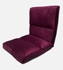  Reclining Cushion Fabric Lounge Chair  With Adjustable Back Support In Maroon Colour