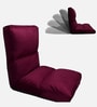  Reclining Cushion Fabric Lounge Chair  With Adjustable Back Support In Maroon Colour