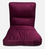  Reclining Cushion Fabric Lounge Chair  With Adjustable Back Support In Maroon Colour