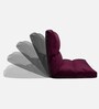 Reclining Cushion Fabric Lounge Chair  With Adjustable Back Support In Maroon Colour