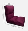  Reclining Cushion Fabric Lounge Chair  With Adjustable Back Support In Maroon Colour