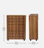 Kawaguchi 15-Pairs Shoe Cabinet In Lyon Walnut Finish