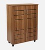 Kawaguchi 15-Pairs Shoe Cabinet In Lyon Walnut Finish