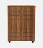 Kawaguchi 15-Pairs Shoe Cabinet In Lyon Walnut Finish