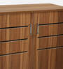 Kawaguchi 15-Pairs Shoe Cabinet In Lyon Walnut Finish