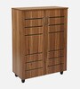 Kawaguchi 15-Pairs Shoe Cabinet In Lyon Walnut Finish