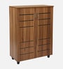 Kawaguchi 15-Pairs Shoe Cabinet In Lyon Walnut Finish