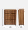 Kawaguchi 15-Pairs Shoe Cabinet In Lyon Walnut Finish