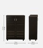 Kawaguchi 15-Pairs Shoe Cabinet In Wenge Finish