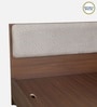 Kawasaki King size Bed in Planked Walnut Finish with Upholstered Headboard