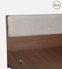 Kawasaki Queen size Bed in Planked Walnut Finish with Upholstered Headboard