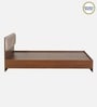 Kawasaki Queen size Bed in Planked Walnut Finish with Upholstered Headboard