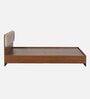 Kawasaki Queen size Bed in Planked Walnut Finish with Upholstered Headboard