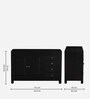 Kawung Solid Wood Sideboard In Scratch Resistant Ebony Finish