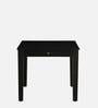 Kawung Solid Wood 4 Seater Dining Table In Scratch Resistant Ebony Finish