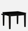Kawung Solid Wood 4 Seater Dining Table In Scratch Resistant Ebony Finish