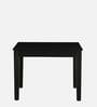 Kawung Solid Wood 4 Seater Dining Table In Scratch Resistant Ebony Finish