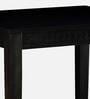 Kawung Solid Wood 4 Seater Dining Table In Scratch Resistant Ebony Finish