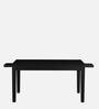Kawung Solid Wood 6 Seater Dining Table In Scratch Resistant Ebony Finish