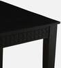 Kawung Solid Wood 6 Seater Dining Table In Scratch Resistant Ebony Finish