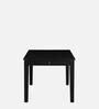 Kawung Solid Wood 6 Seater Dining Table In Scratch Resistant Ebony Finish