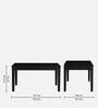 Kawung Solid Wood 6 Seater Dining Table In Scratch Resistant Ebony Finish