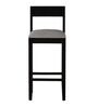 Kawung Solid Wood Bar Table Set in Scratch Resistant Ebony Finish With 2 Chairs