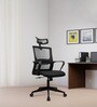 Kaya  Breathable Mesh Ergonomic Chair In Black Colour