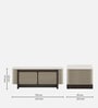 Kaya Ceramic Top Center Table In Taupe Finish