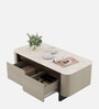 Kaya Ceramic Top Center Table In Taupe Finish