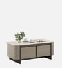Kaya Ceramic Top Center Table In Taupe Finish