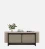 Kaya Ceramic Top Center Table In Taupe Finish
