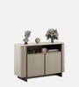 Kaya Ceramic Top Console Unit In Taupe Finish
