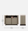 Kaya Ceramic Top Console Unit In Taupe Finish