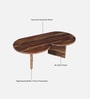Kaya Sheesham Wood Coffee Table In Provincial Teak Finish