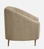 Kaylee Chenille Fabric 1 Seater Sofa in Beige Colour