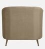 Kaylee Chenille Fabric 1 Seater Sofa in Beige Colour