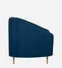 Kaylee Chenille Fabric 1 Seater Sofa In Denim Blue Colour