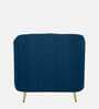 Kaylee Chenille Fabric 1 Seater Sofa In Denim Blue Colour