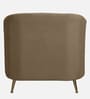 Kaylee Velvet 1 Seater Sofa in Beige Colour