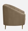 Kaylee Velvet 1 Seater Sofa in Beige Colour