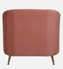Kaylee Velvet 1 Seater Sofa In Blush Pink Colour